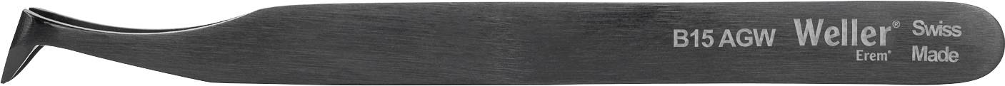Pęseta z zakrzywioną końcówką, grawerowanie 'B15AGW Weller Swiss Made'.