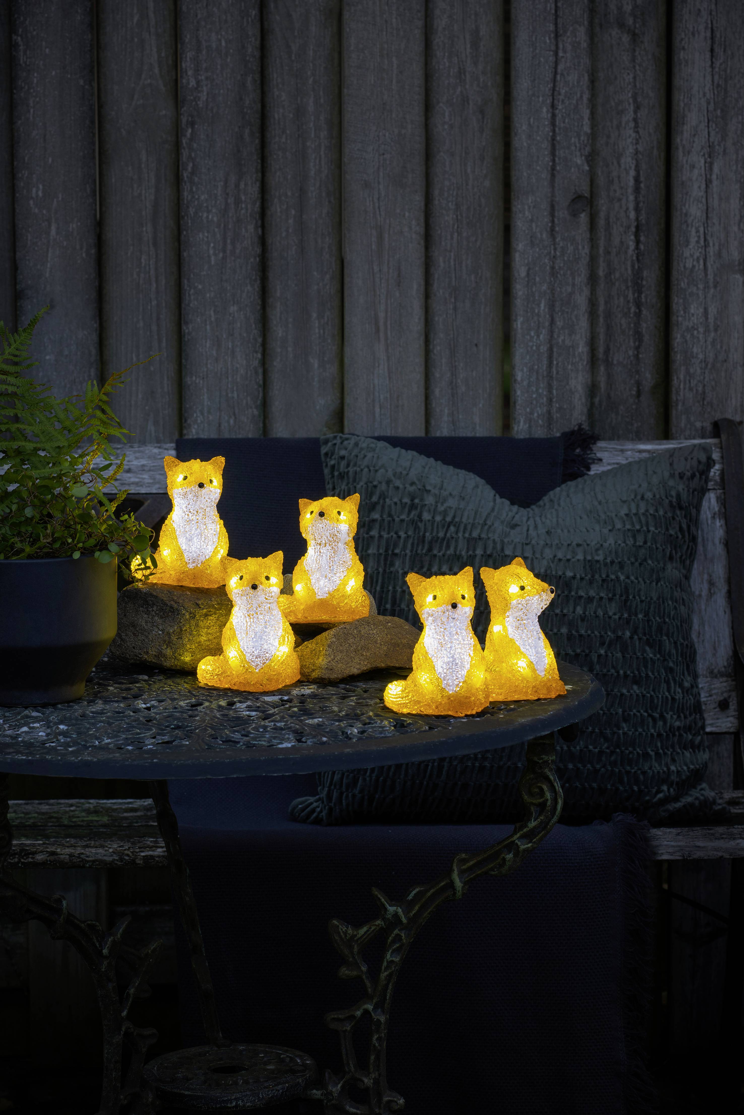 Акрилова фігурка Konstsmide 6233-203 Лисиці холодно-біла