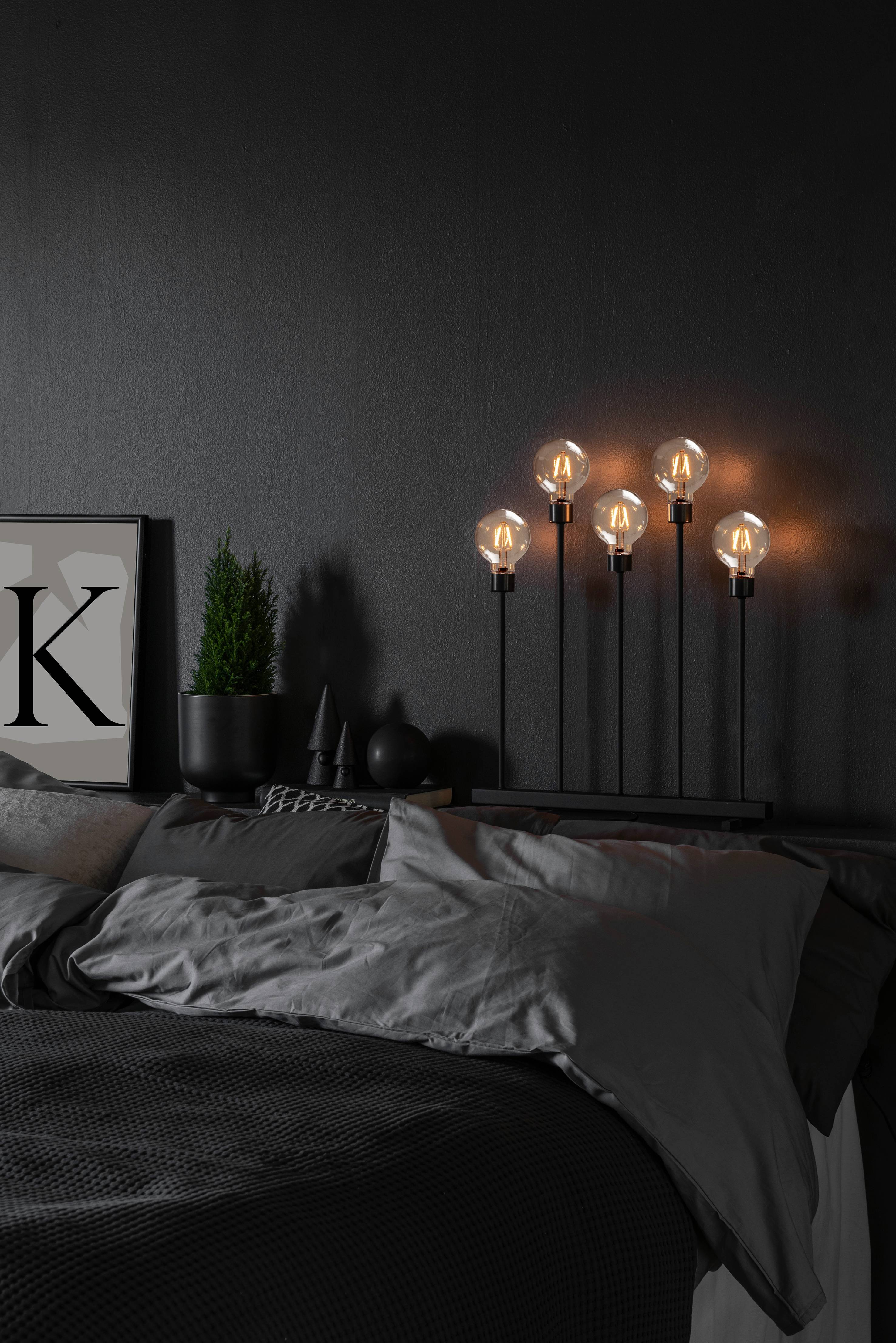 Konstsmide 3963-710TR Obraz LED do zawieszenia w oknie bursztynowy LED czarny EEK: F (A - G) ściemniany-2