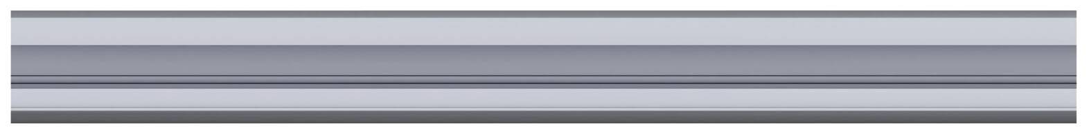 Szary, poziomy pasek z delikatnym przejściem tonalnym, zmieniającym się od ciemniejszego do jaśniejszego odcienia szarości.