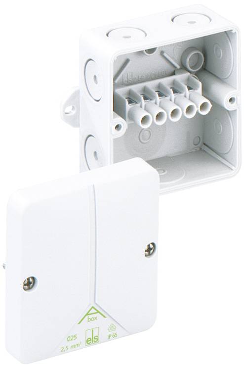 Puszka instalacyjna Spelsberg Abox 025 AB-2,5q/w, IP65, (D x S x W) 80 x 80 x 52 mm, biały, 1 szt.