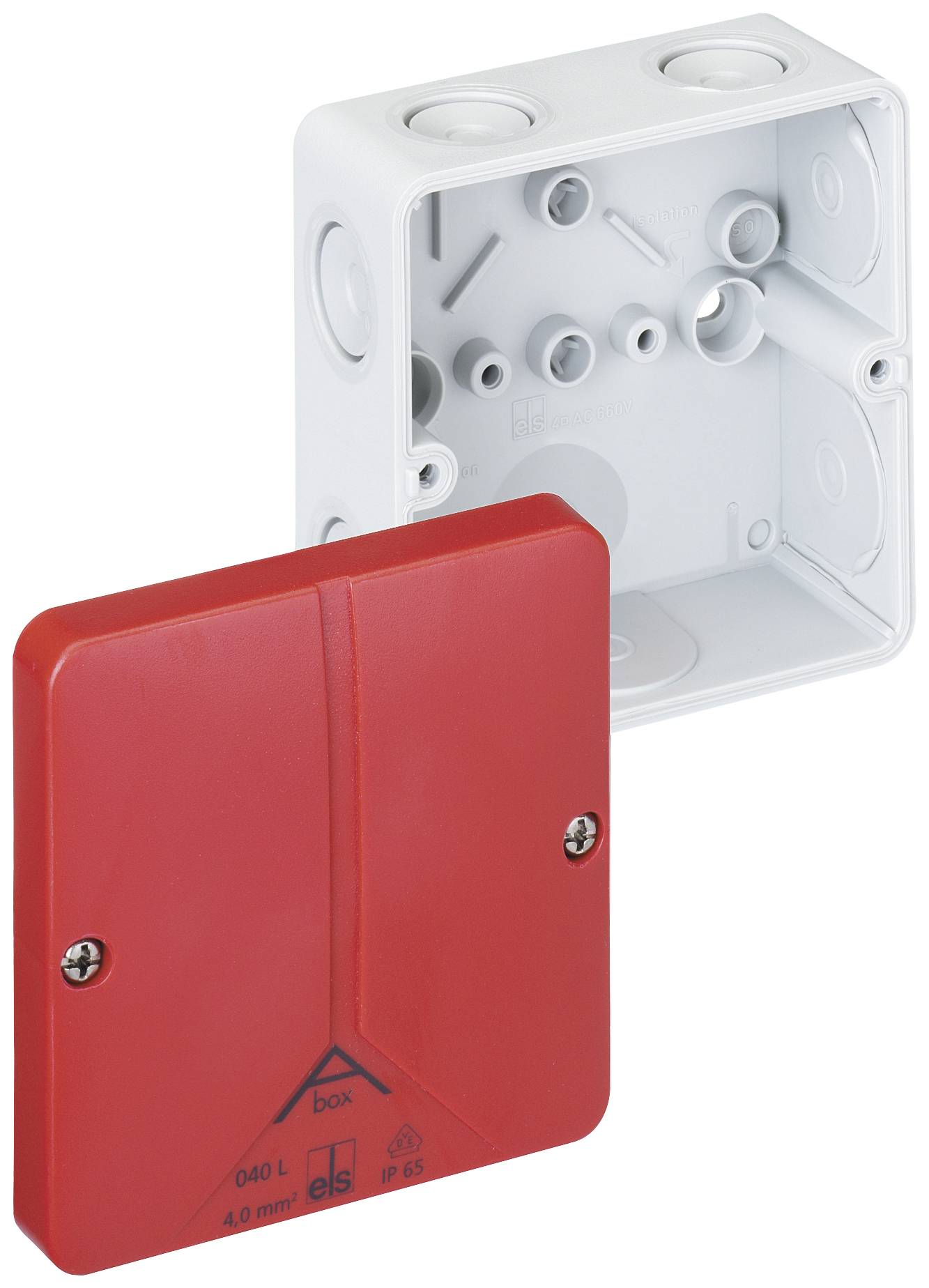 Puszka instalacyjna Spelsberg Abox 040 SB-L, IP65, (D x S x W) 93 x 93 x 55 mm, czerwony, 1 szt.