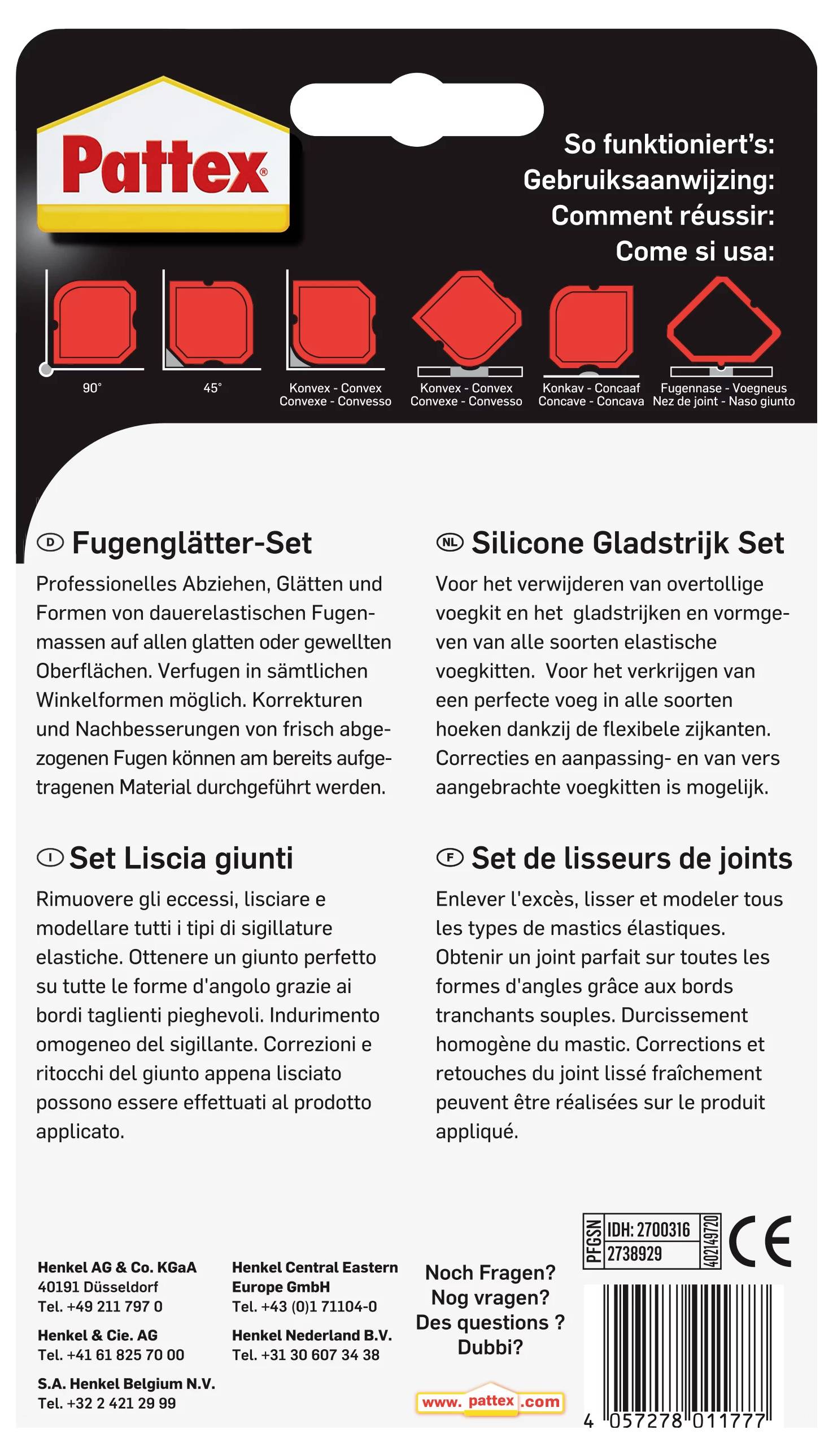 Набір для вирівнювання швів Pattex, блістер, 1 комплект PFGSN PFGSN 1 шт.