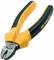 Obcinacz boczny z uchwytem żółto-czarnym, marki 'Ironside', przeznaczony do cięcia przewodów i kabli.