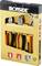 Zestaw narzędzi IRONSIDE w opakowaniu zawierającym trzy szczypce: szczypce uniwersalne, szczypce płaskie oraz szczypce boczne. Uchwyty w kolorach czarnym i pomarańczowym.