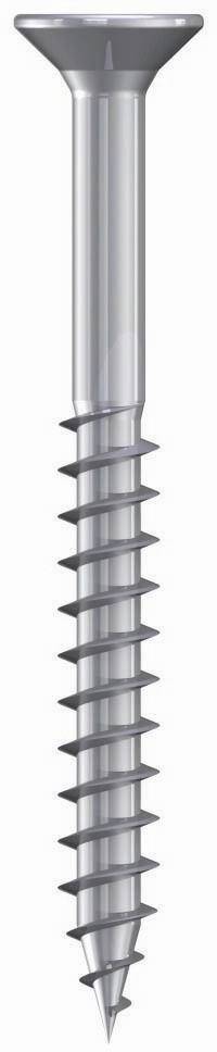 Srebrny wkrętak sfotografowany z bliska, stojący w pionowej pozycji.