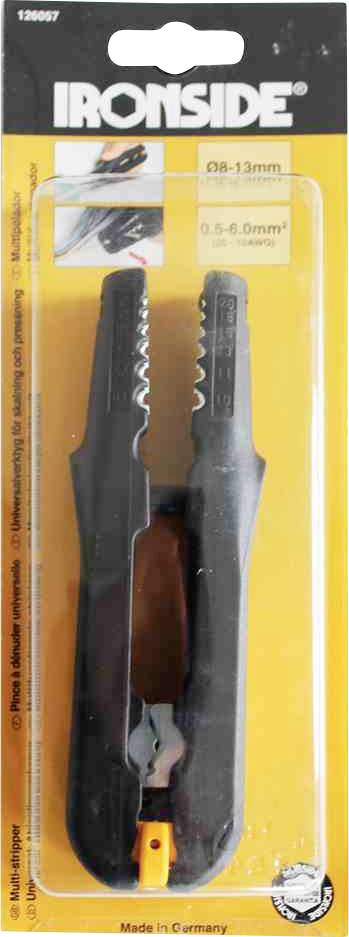 'IRONSIDE' Nóż do kabli w opakowaniu z tworzywa sztucznego, odpowiedni dla średnic kabli od 0,5 do 13 mm. Wyprodukowany w Niemczech.