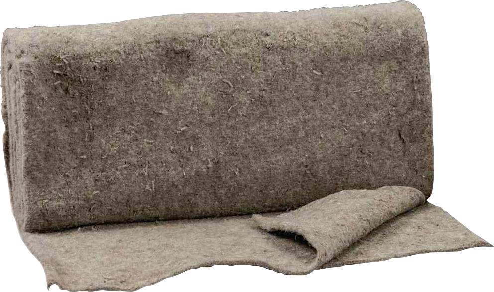 Brązowy, zwinięty filc z rozłożoną krawędzią, przydatny do projektów rękodzielniczych lub ochronnych.