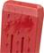 Czerwony klin z tworzywa sztucznego o strukturowanej powierzchni z pionowymi wcięciami, typowo stosowany do stabilizacji obiektów.
