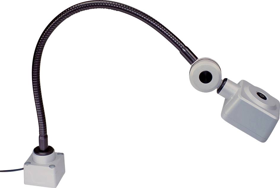 Elastyczny łabędzi kark z zamocowaną kamerą, odpowiedni do regulacji kąta widzenia w sytuacji monitoringu.