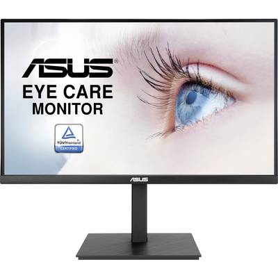 Ekran monitora ASUS Eye Care. Zbliżenie oka. Monitor jest certyfikowany przez TÜV Rheinland w zakresie technologii chroniącej wzrok.