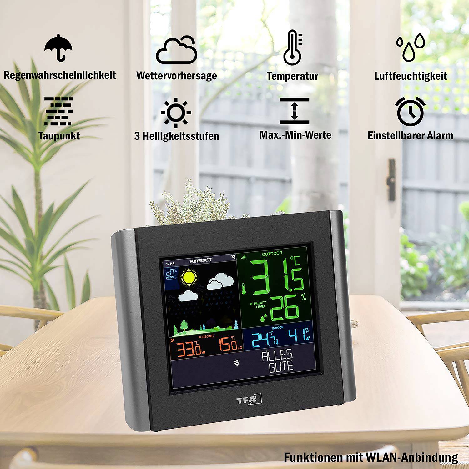 Метеостанція TFA Dostmann VIEW METEO 35.8000.01 з Wi-Fi