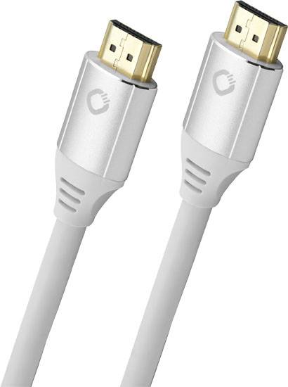 Кабель HDMI Oehlbach HDMI-A штекер, HDMI-A штекер 0,75 м білий D1C92488 8K UHD, позолочені контакти Кабель HDMI