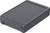 Prostokątna, ciemna obudowa z tworzywa sztucznego zaokrąglona na narożnikach, prawdopodobnie przeznaczona dla urządzeń elektronicznych lub jako osłona ochronna.