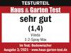 'Wynik testu: bardzo dobry (1,4). Vileda 1-2-Spray Max. W teście: mop. Wydanie 3/2021. www.haus-garten-test.de.'