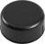 Czarny, okrągły plastikowy pokrywka.