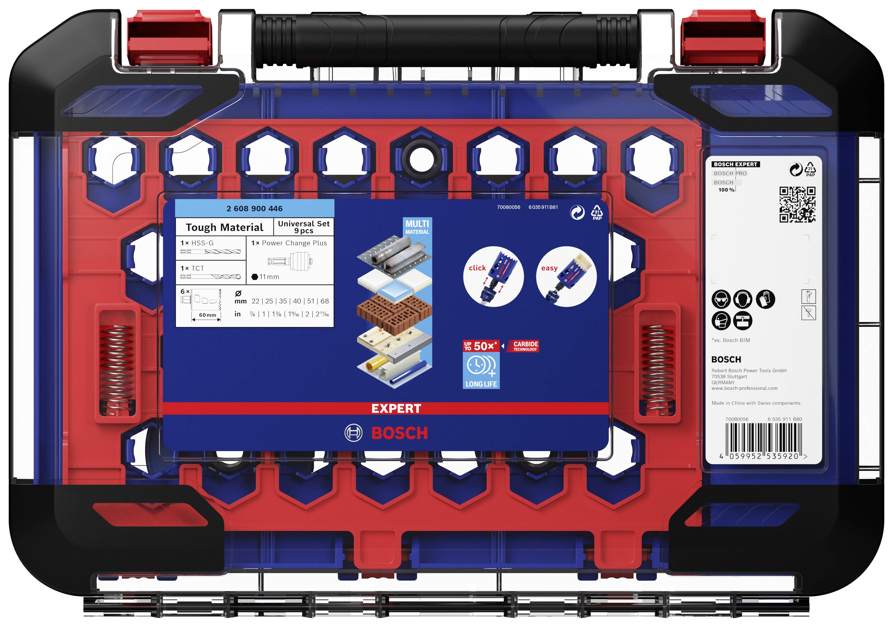Набір коронок Bosch Accessories EXPERT Tough 2608900446, 9 предм.