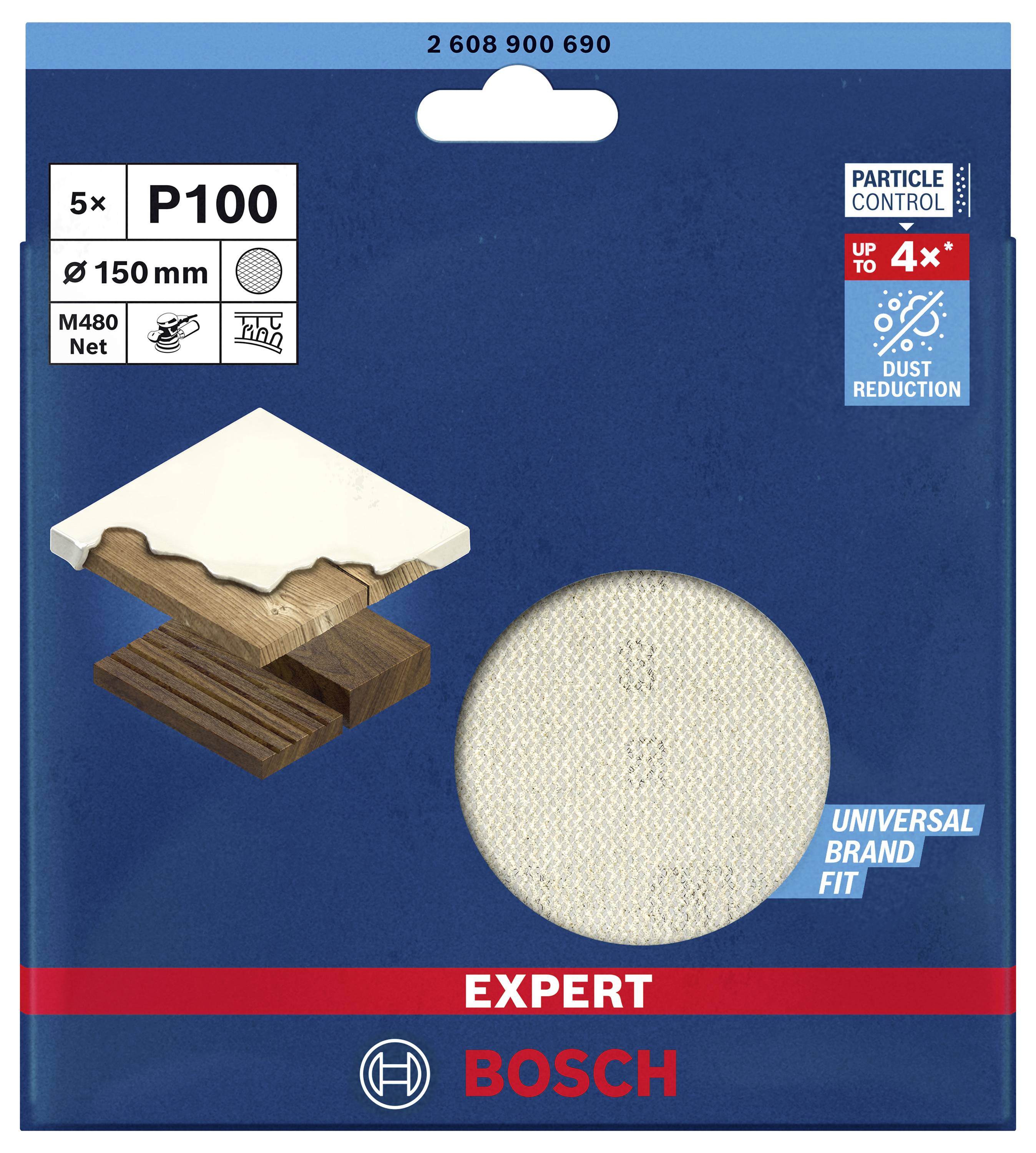 Шліфувальна сітка для орбітальної шліфувальної машини Bosch Accessories EXPERT M480 2608900690 5 шт.