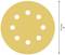 Papier ścierny o średnicy 115 mm, z ośmioma otworami rozmieszczonymi równomiernie.