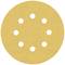 Okrągła tarcza papieru ściernego z dziewięcioma otworami do użycia w szlifierkach.