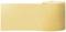 Rolka papieru ściernego w żółtym kolorze, rozwinięta i ułożona poziomo.