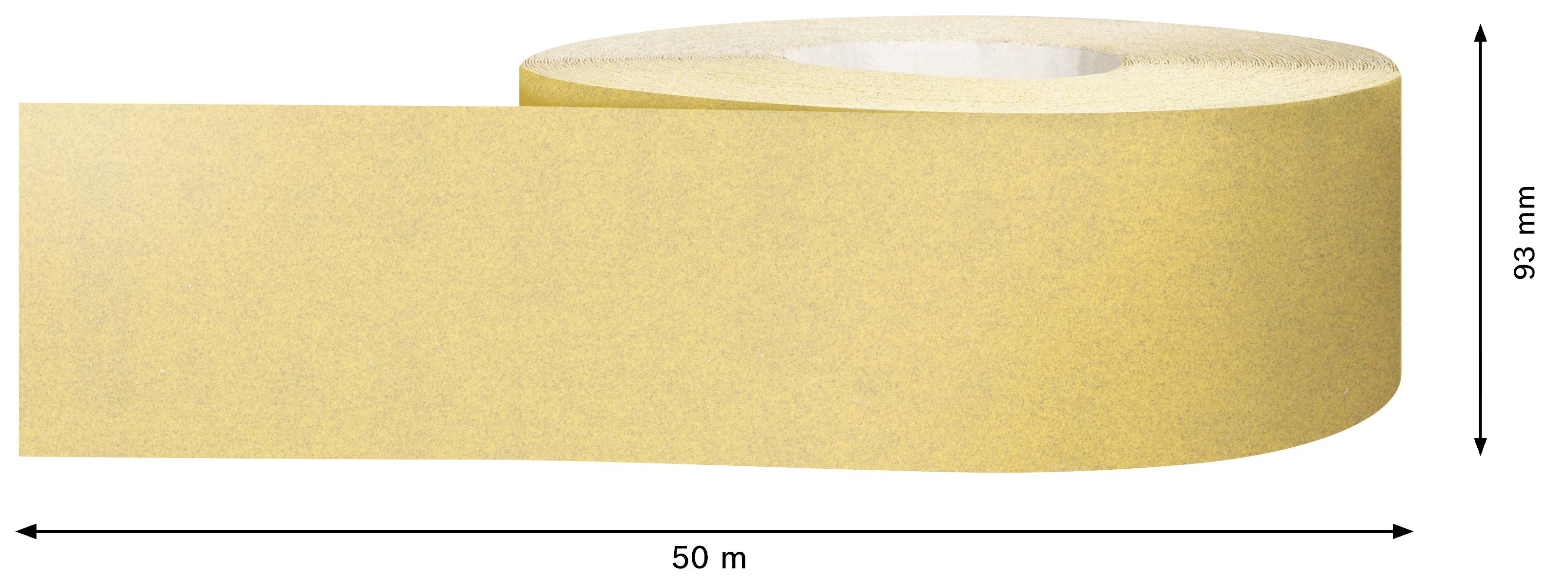 Rolka z żółtą wstążką, 50 metrów długości i 93 milimetry szerokości.