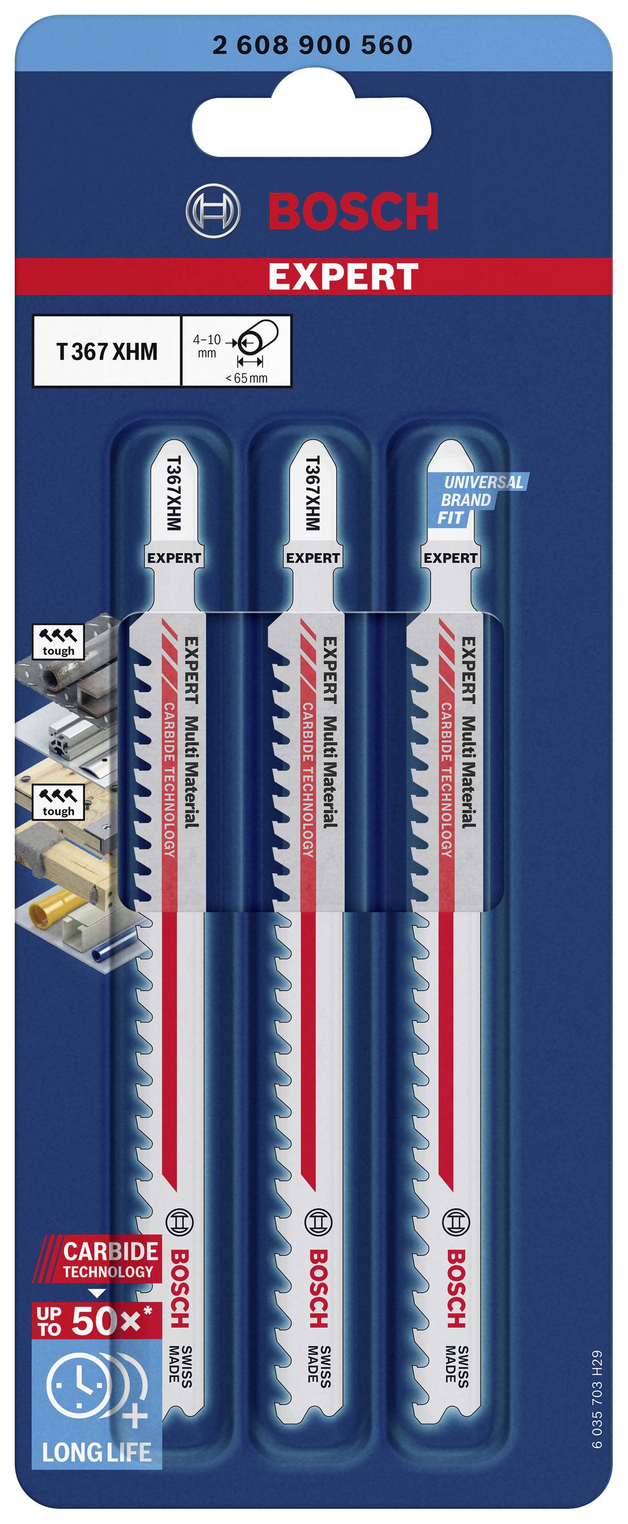 Аксесуари Bosch EXPERT Multi Material полотно для лобзика 2608900560 3 шт.