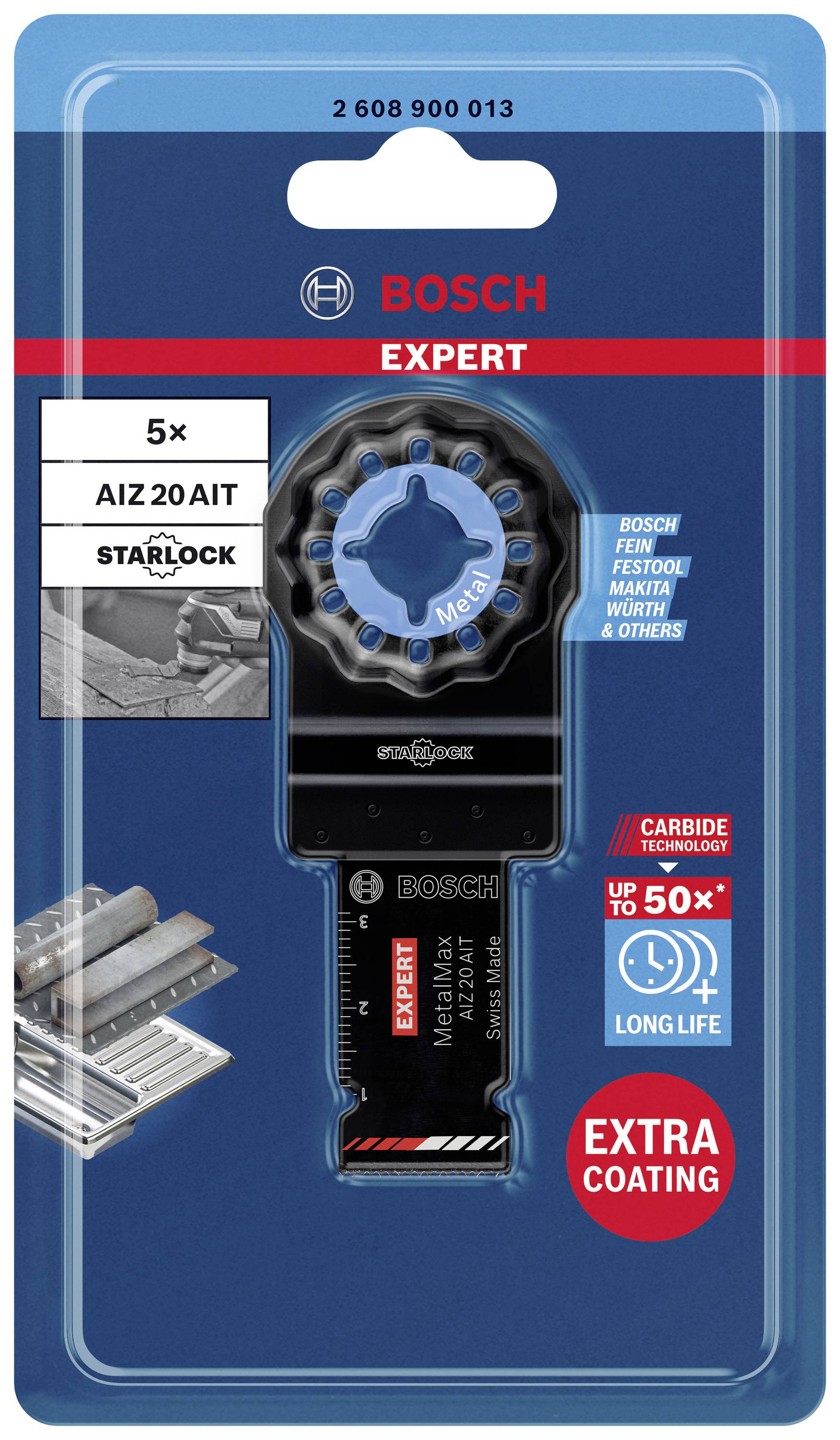 Лезо для багатофункціонального інструмента Bosch Accessories EXPERT MetalMax AIZ 20 AIT 2608900013 5 шт.