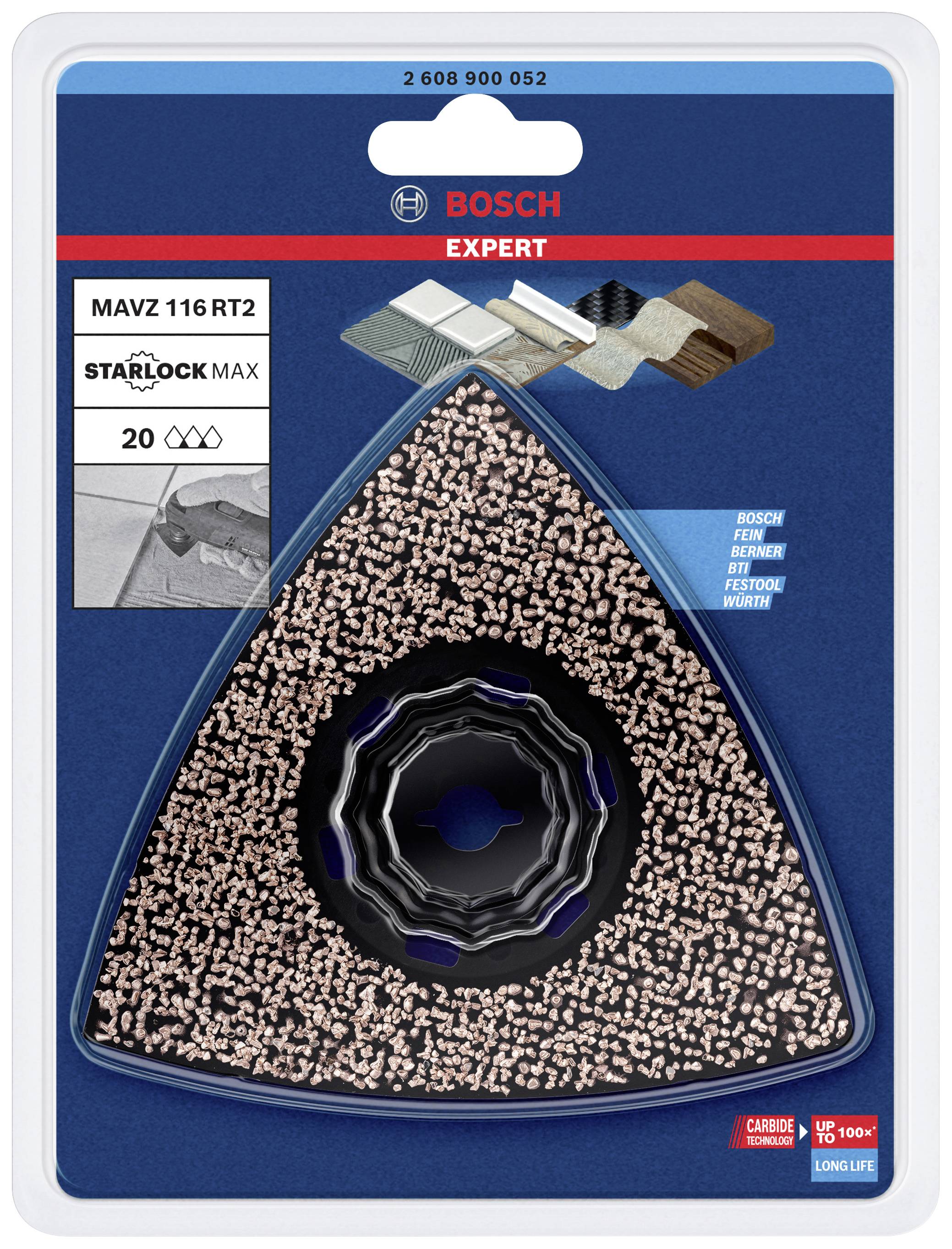 'Trójkątna tarcza szlifierska Bosch do narzędzi wielofunkcyjnych, odpowiednia do obróbki drewna i metalu, kompatybilna z systemem Starlock Max.'