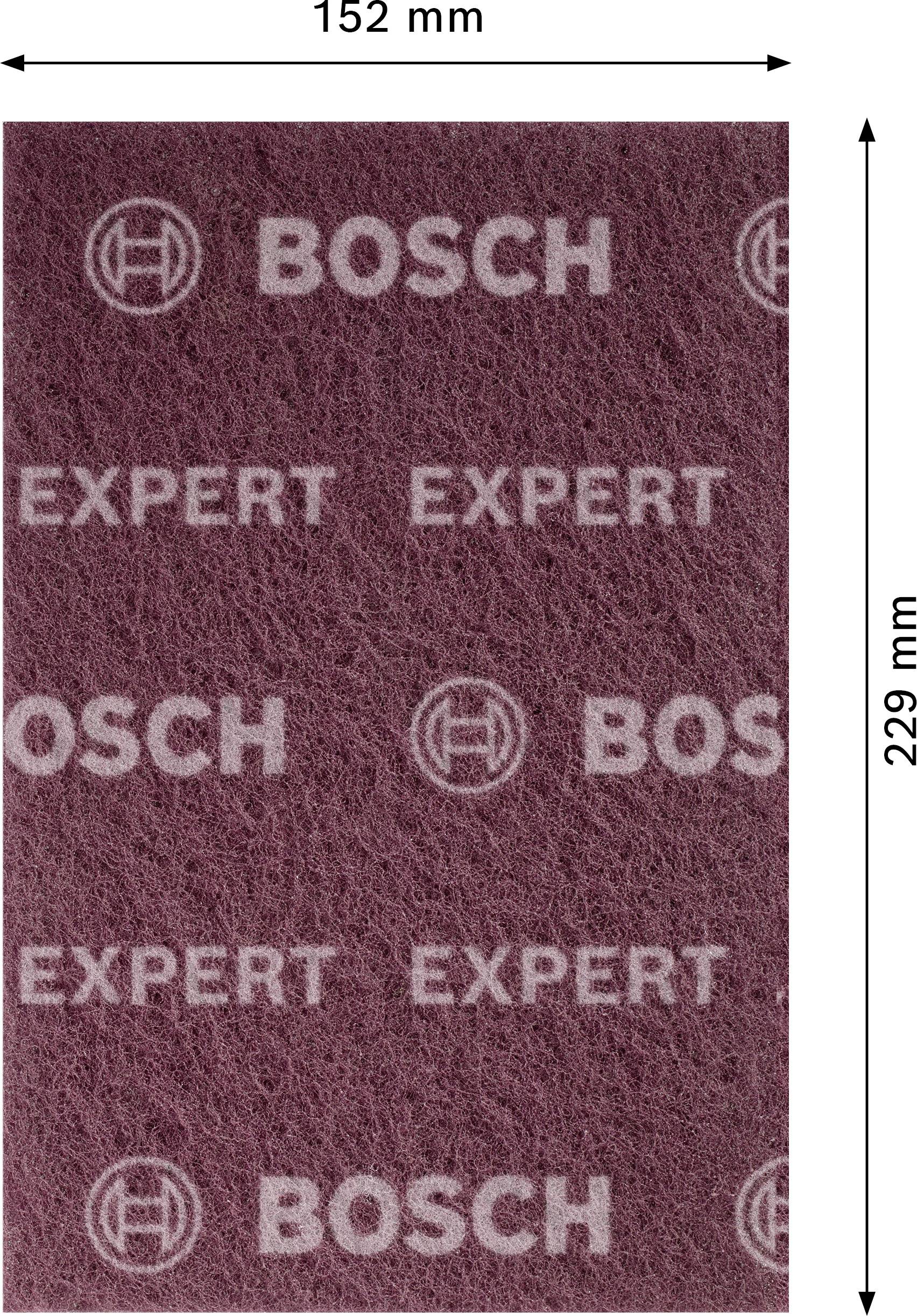 Podstawka na narzędzia 'Bosch Expert', czerwony krążek prostokątny, wymiary: 152 mm x 229 mm. Odpowiednia do prac szlifierskich.