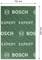 Prostokątna podkładka szlifierska firmy Bosch, zielona z napisem 'EXPERT', 'BOSCH'. Wymiary: 152 mm szerokości, 229 mm wysokości.