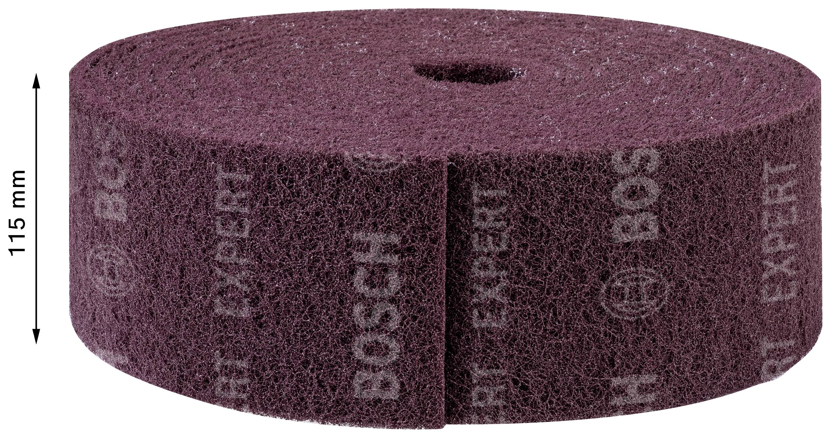 Rolka szlifierska z napisem 'BOSCH EXPERT', o szerokości 115 mm.