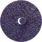 Fioletowa podkładka w kształcie dysku z szorstką teksturą i okrągłym podniesieniem pośrodku, używana do celów czyszczących i szlifujących.