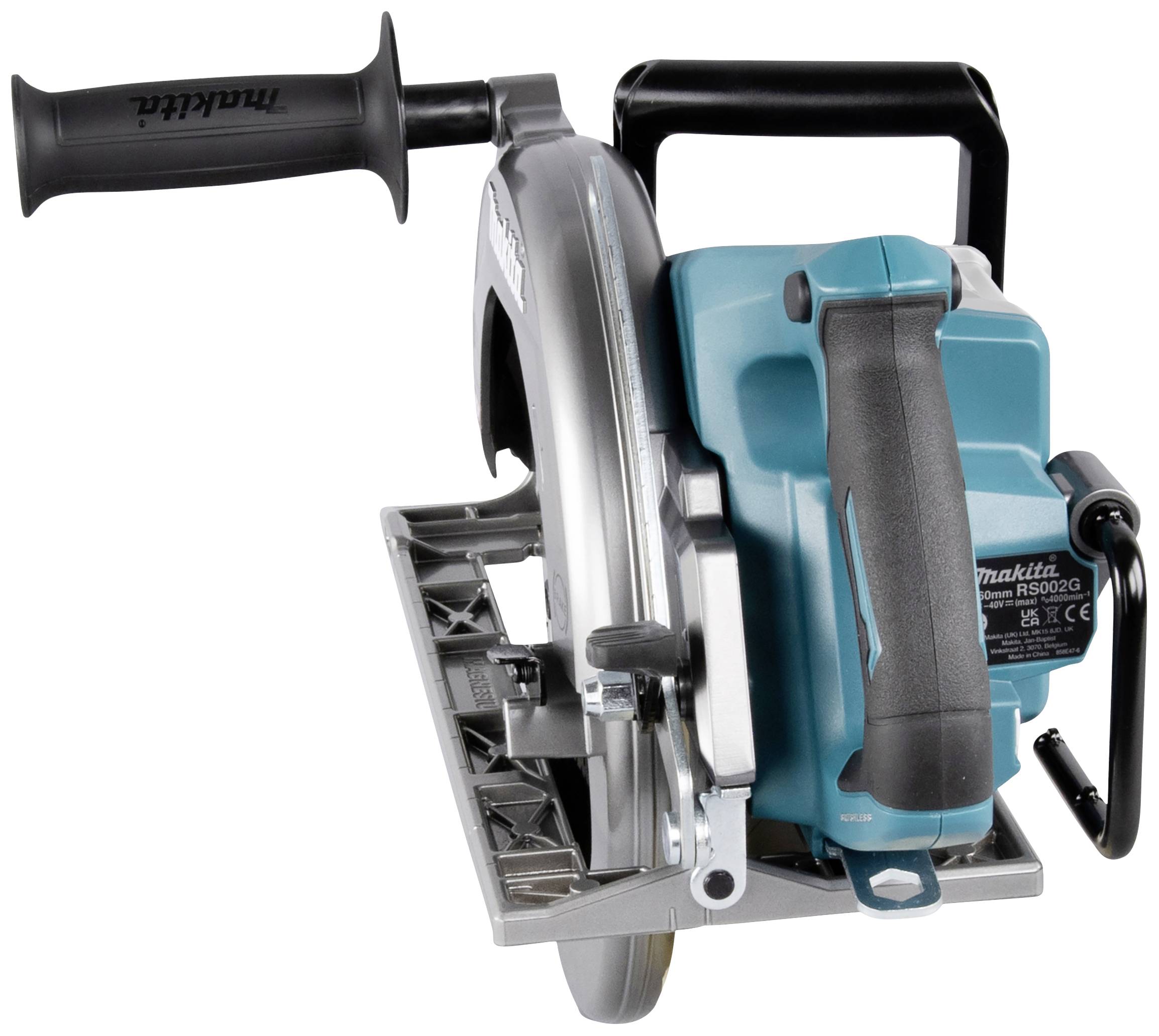 Narzędzie elektryczne: Ręczna piła tarczowa w kolorze niebiesko-szarym z uchwytami i tarczą tnącą, przeznaczona do ręcznego cięcia materiałów drewnianych.