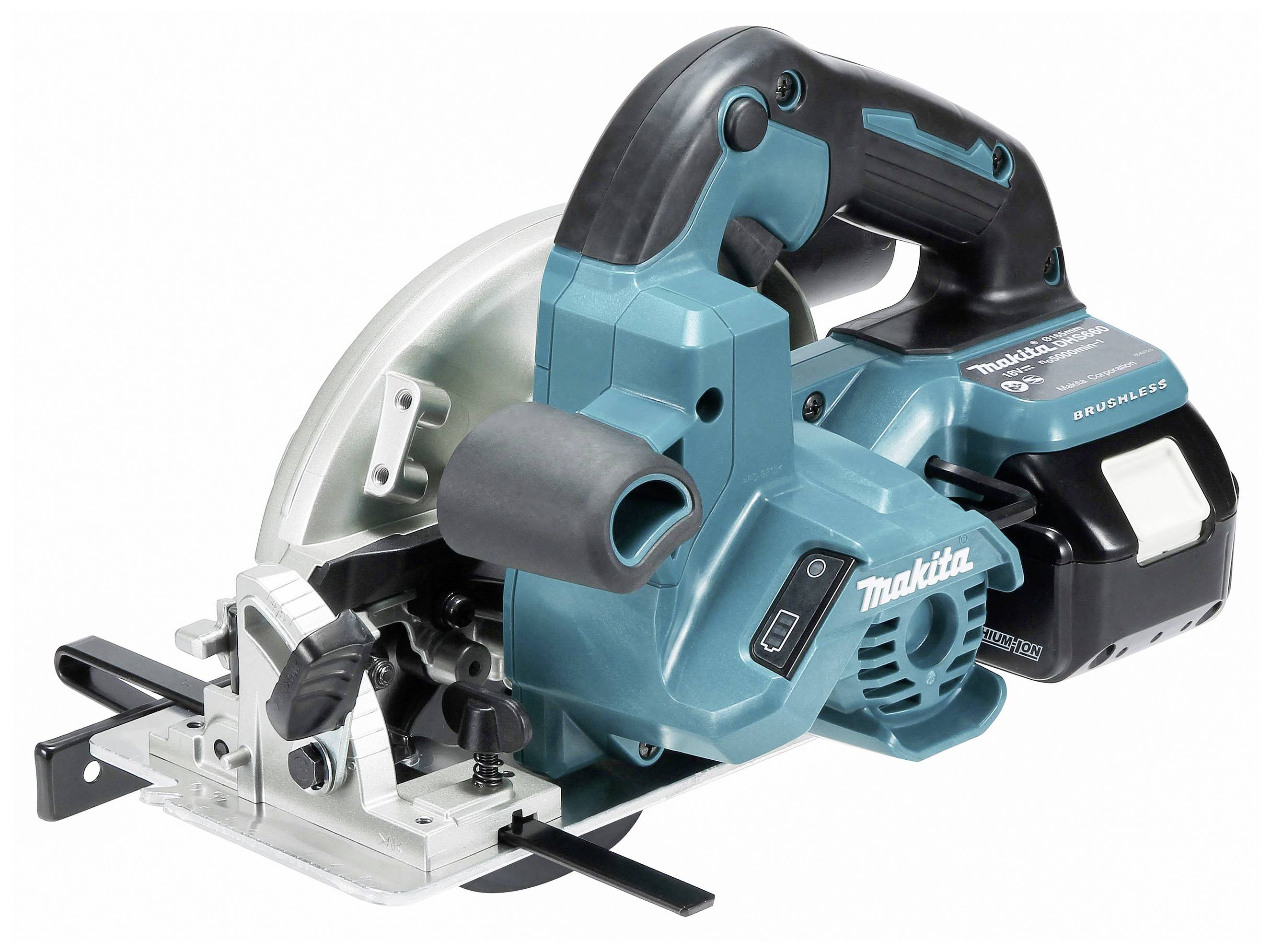 Акумуляторна дискова пилка Makita DHS660Z 18V. Максимальна глибина різання (90°) 57 мм