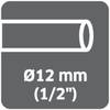 Rura z napisem 'Ø12 mm (1/2