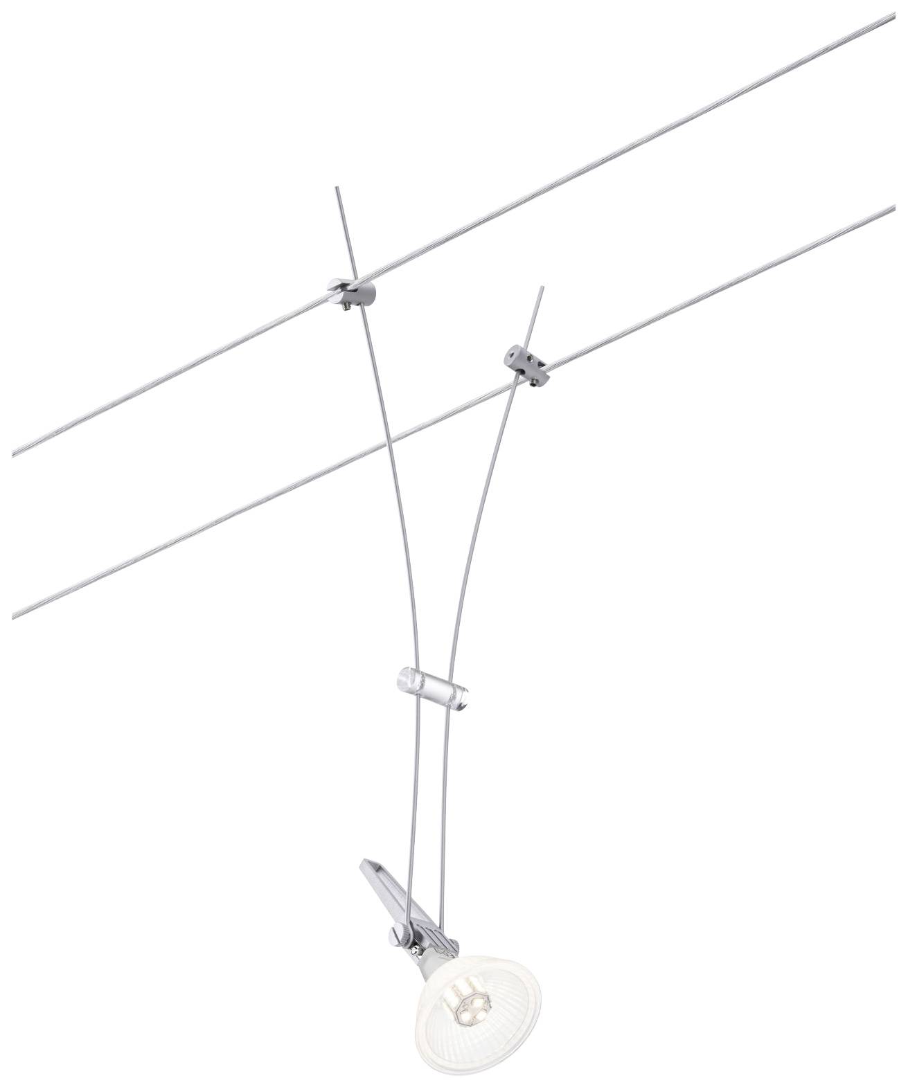 Lampa sufitowa z nowoczesnymi, wąskimi metalowymi prętami; regulowana lampa z okrągłą oprawką, odpowiednia do elastycznego ustawiania kierunku światła.