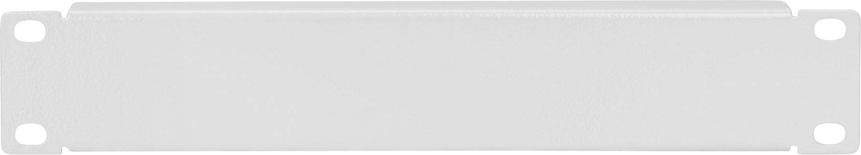 Szaro-biała, prostokątna płyta metalowa z zamkniętymi otworami gwintowanymi w narożnikach, często stosowana w zastosowaniach technicznych lub przemysłowych.