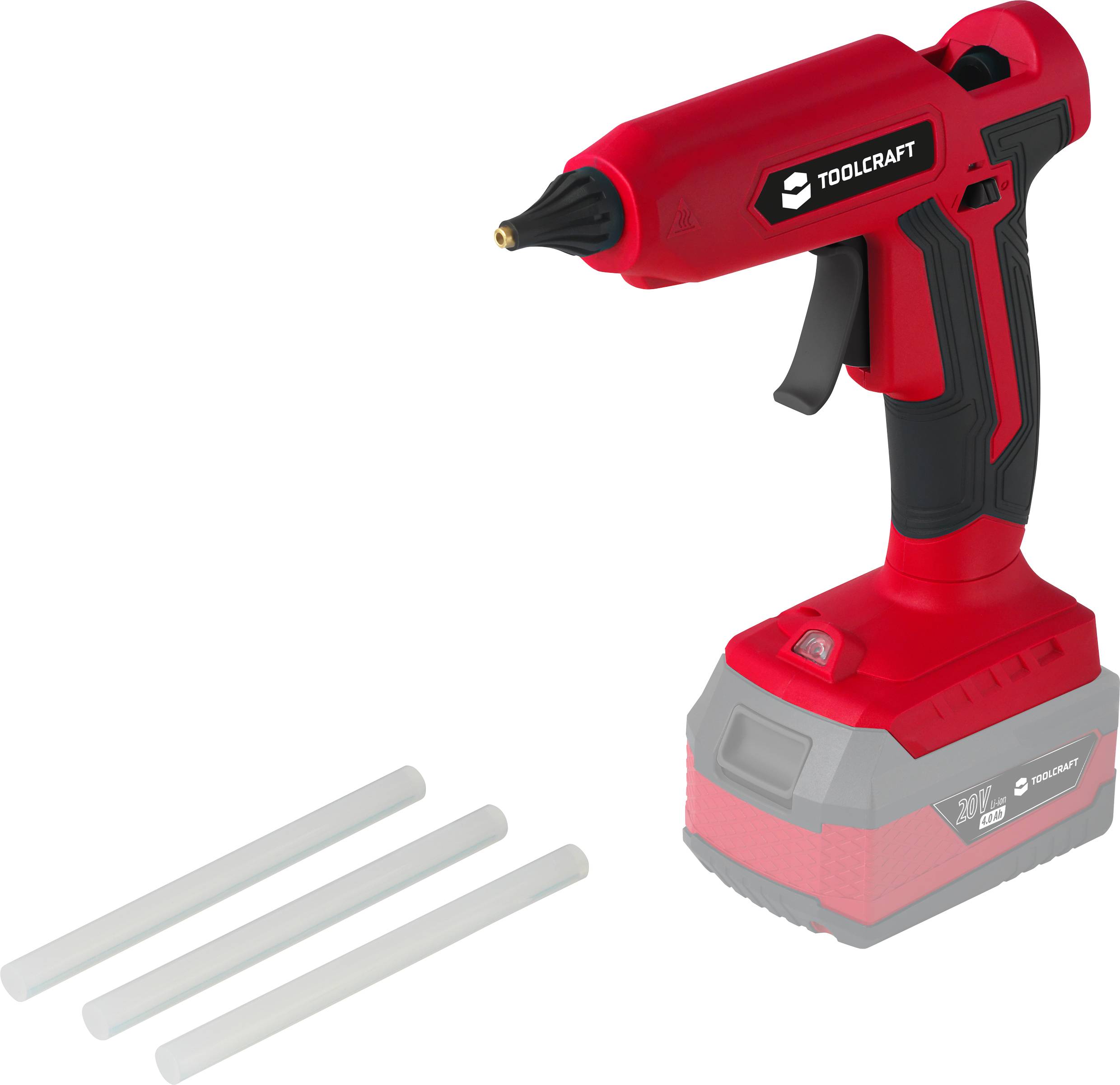 TOOLCRAFT AP-1200 Акумуляторний клейовий пістолет без акумулятора, без зарядного пристрою 11 мм 20 В 1 шт.