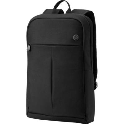 Prosty czarny plecak z zamkiem błyskawicznym, pętlą do noszenia i wyściełanymi paskami na ramiona. Idealny do transportu laptopa.