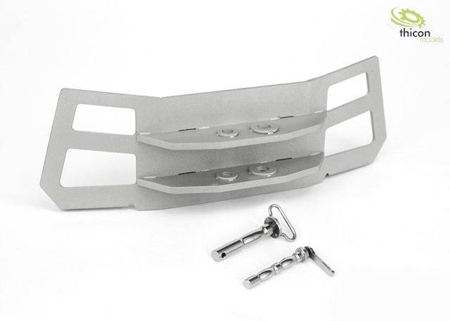 Element metalowy z prostokątnymi wycięciami, pod spodem śruby z zabezpieczeniem. Logo 'thicon' w prawym górnym rogu.