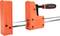 Pomarańczowa imadło śrubowe Jorgensen z czarną rękojeścią, przydatne do mocowania elementów podczas obróbki drewna.