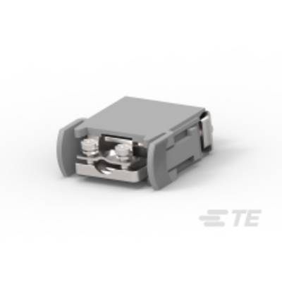 Mały, szary wtyk plastikowy z dwoma widocznymi stykami metalowymi, prawdopodobnie stosowany do połączeń elektrycznych.