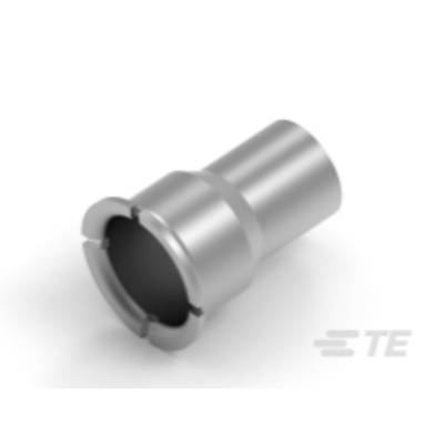 Srebrny, cylindryczny metalowy cylinder z wydrążoną przestrzenią wewnętrzną, prawdopodobnie element techniczny.