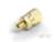 Złocony złącze SMA z gwintem, przeznaczone do zastosowań wysokiej częstotliwości, takich jak przyłącza antenowe.