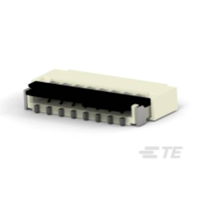 Prostokątne złącze elektryczne z wieloma stykami ułożonymi w rzędzie, stosowane w układach elektronicznych.