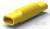 Żółty wąż z tworzywa sztucznego o gładkiej powierzchni, w kształcie cylindra.