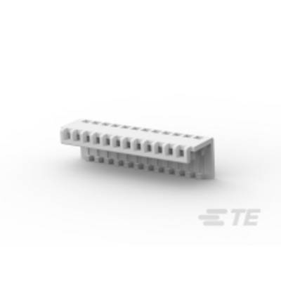 Element w kształcie litery L w kolorze białym, posiadający kilka prostokątnych wycięć przy górnej krawędzi, prawdopodobnie przeznaczony do zastosowań technicznych.