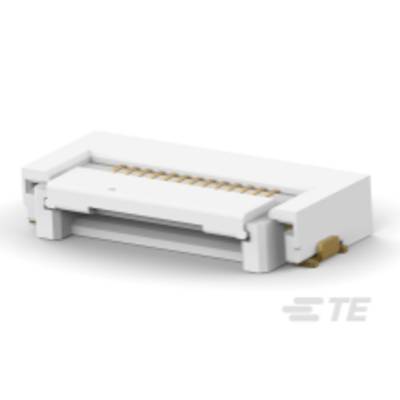 Złącze taśmy płaskiej z pozłacanymi stykami, ułożone poziomo, przeznaczone do połączeń elektronicznych na płytkach drukowanych.