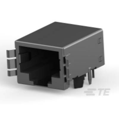 Czarny złącze sieciowe RJ45.